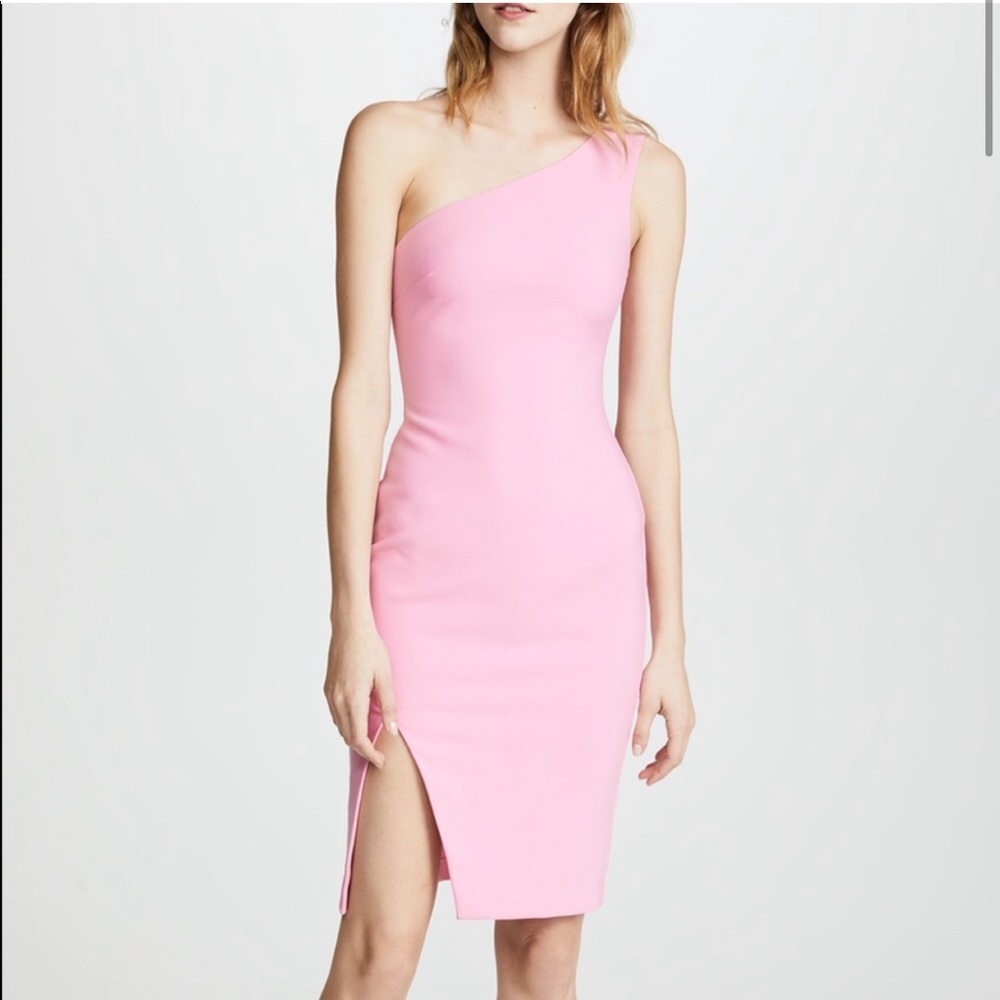 VALENTINES DAY DRESS LIKELY Pink Helena Dress One Shoulder Cocktail Dress